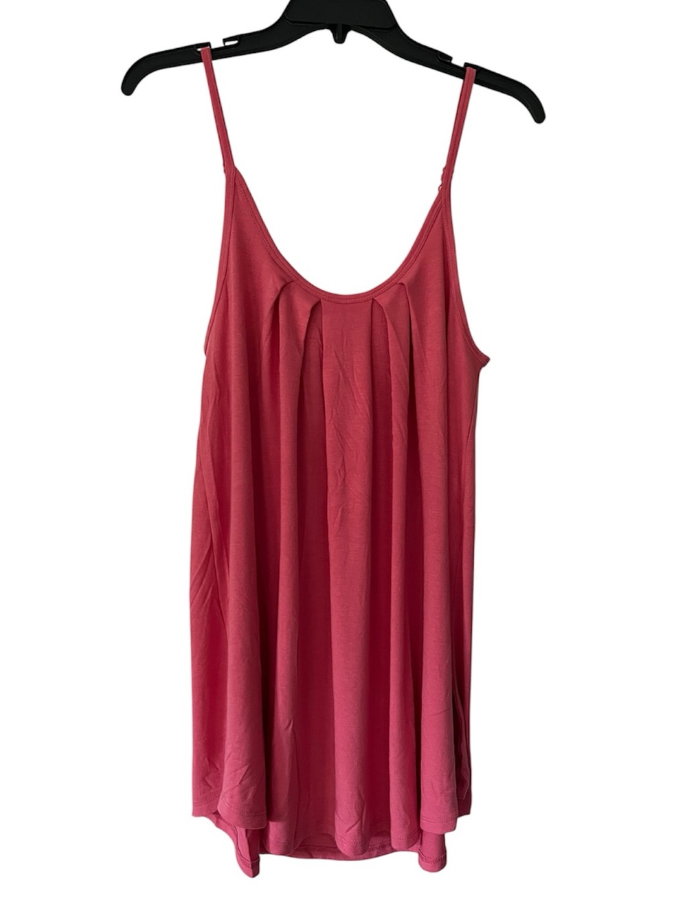 Zenana Womens Rose Pink Adjustable Spaghetti Strap Swing Tank Top Size Small New - Picture 1 of 7